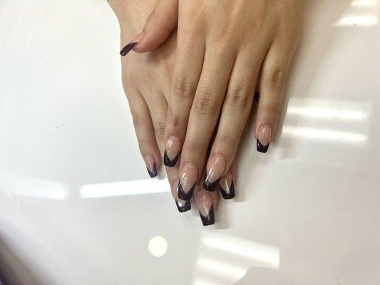 Russian Manicure + French extensions