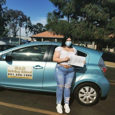 Maria passes the DMV driving test at the Hemet office!