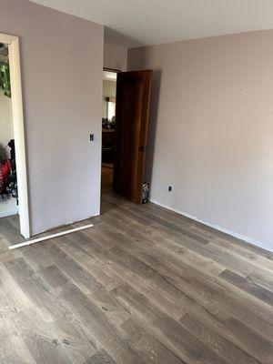 Bedroom floor looks great!