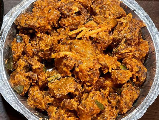 Chicken 65 -dry -amazing tender spicy chicken chunks