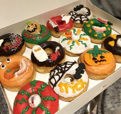 Halloween themed donuts made to order