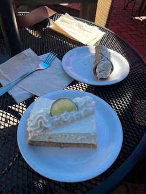 Key lime pie/cheesecake and cannoli