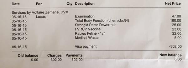 Invoice on total health check