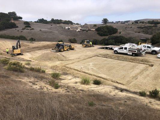 Residential site work and foundations installation