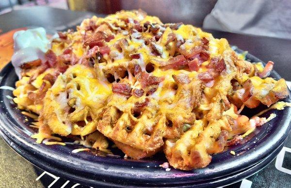 Loaded Seasoned Waffle Fries