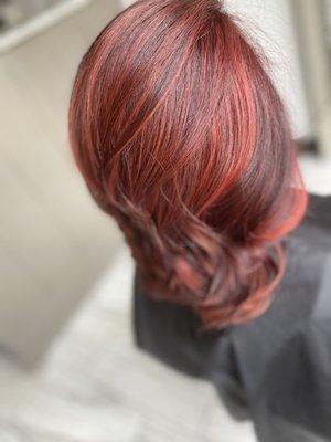 Red highlights