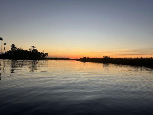 Sunset headed to the river.