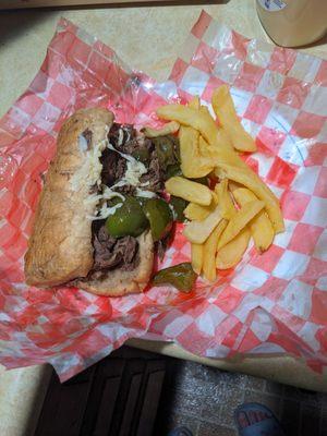 Italian Beef and fries