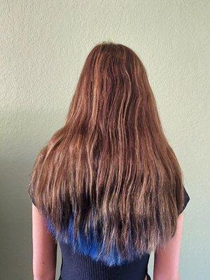 Blue undertone and highlights