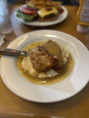 $20.99 for frozen chicken patties covered in some kind of sauce that looks disgusting. Presented as Bourbon Pecan Encrusted Chicken.