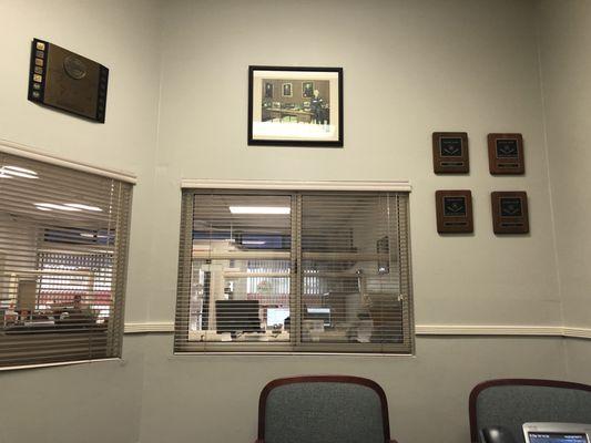 View of front office from my desk