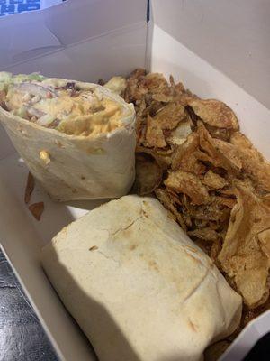 Buffalo's anchor: crispy Buffalo chicken, crumbled bleu cheese, red onion, bleu cheese sauce