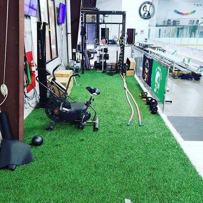 Indoor turf for sled pushing