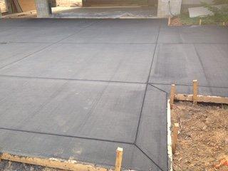 Black Concrete Driveway