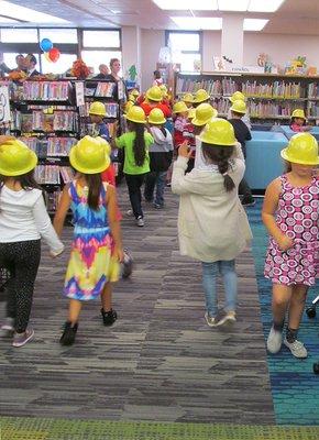 Sunkist kids enjoying their new Library