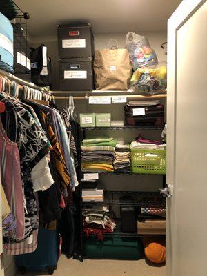 Master closet overhaul for busy family.