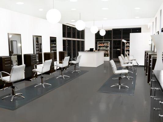 Updated Stylist Stations and Front Desk at Mark Christopher Salon