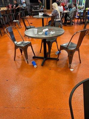 Every unused table looks like this