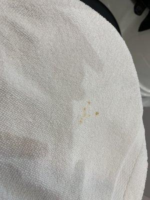 Stained or dirty towel