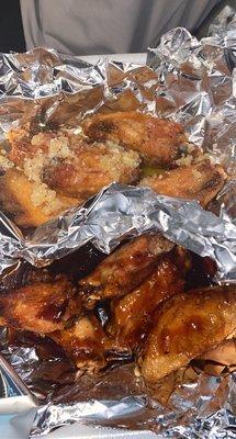 teriyaki and garlic Parmesan.   Chicken Wings