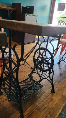 Upcycled cafe tables!