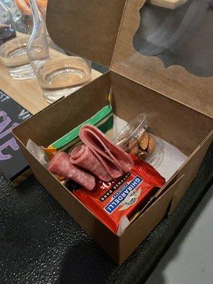 Charcuterie box - comes with some tastings or separately for $5