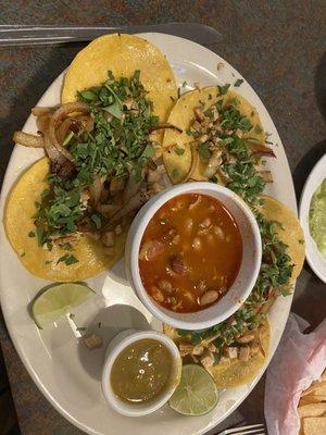 Street Tacos with Charro Beans