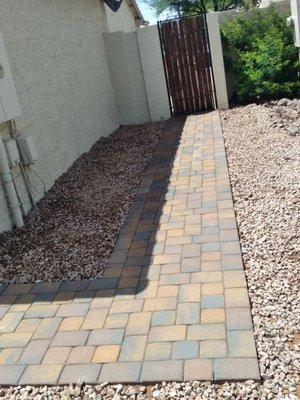 Pavers and artificial turf