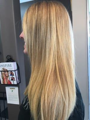 Balayage highlights done by Linda Ostrander at Salon 101