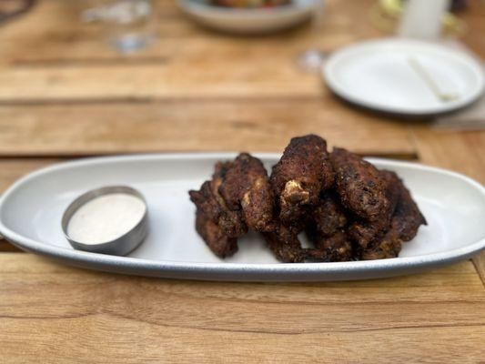 Hibachi wings! They were delicious and they made them all flats for me