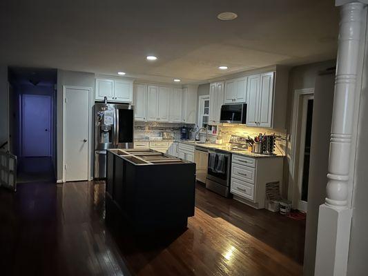 Partially finished kitchen