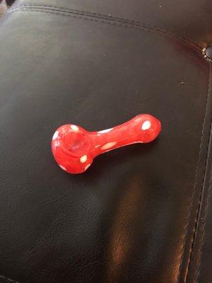 Cute red and white glass pipe that I got for $10