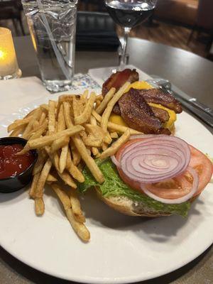 Cheese Angus Burger... basic, don't order the fries.