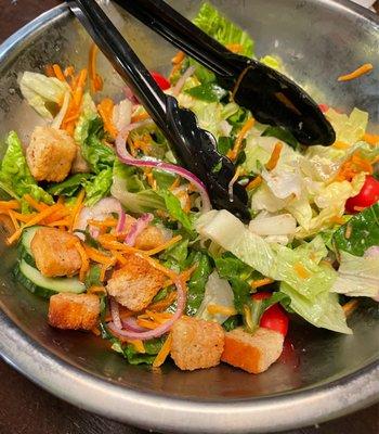 House salad - yum! Great dressing!