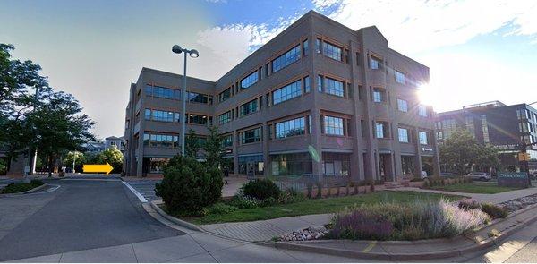 Our office is inside the west side entrance of the Water Street Building, near the intersection of 26th & Canyon Blvd.