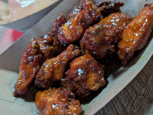 Hot honey butter wings