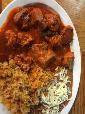 Costillas de puerco en salsa roja