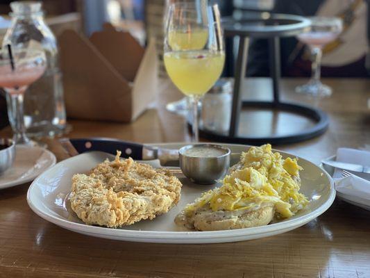 Chicken + Biscuit & can't forget the pineapple mimosa