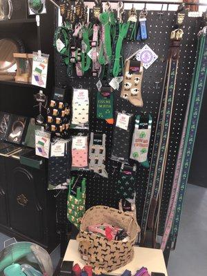 Ireland/St. Paddy's socks, belts, dog leashes and collars