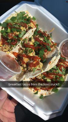 The best breakfast tacos you will ever eat!!! Trust me :)