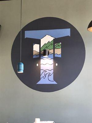 Trap Door logo mural art