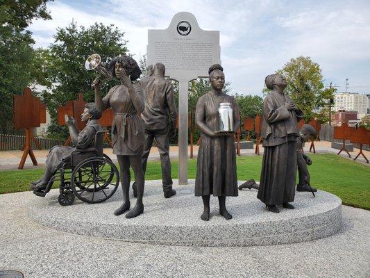 Arise by Branly Cadet memorializing local community leaders and descendants of victims