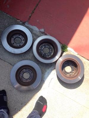 These are my old rotors, which cost me 400 to get replaced