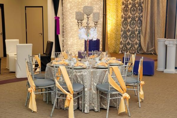 Prime Time has many, many tables on their showroom floor decorated with different themes for inspiration for your party.