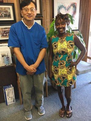 Young princess from Kenya likes acupuncture at our office!