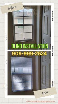 Blind or curtain installation