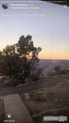 The view from the room (partial canyon view room)