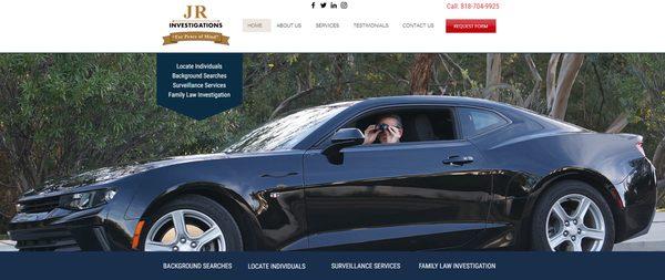 Cover photo of J R Investigations new website.