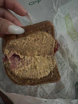 No meat on other half of my sandwich