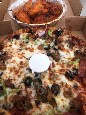 Pizza and wings